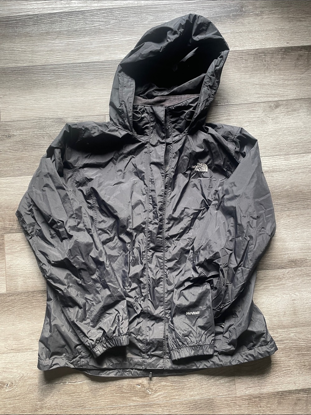 The North Face Black Hooded Windbreaker Jacket